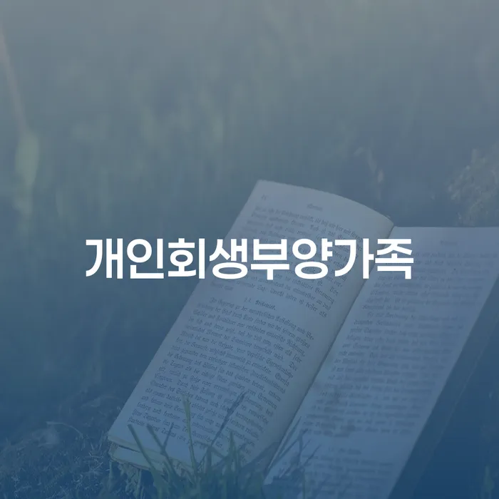 개인신용회복지원 개인회생으로 현명하게 상담을통해