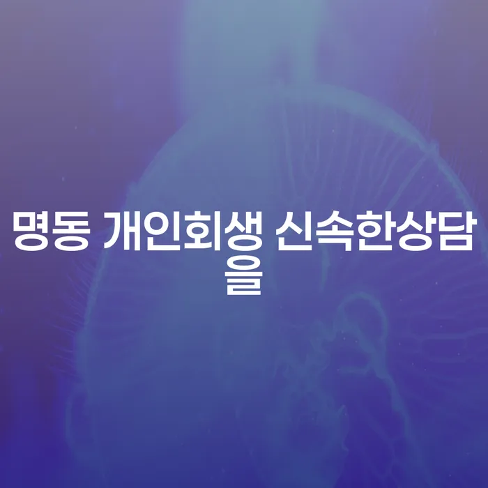 명동 개인회생 신속한상담을
