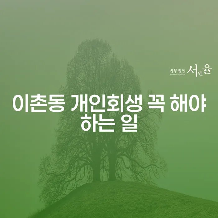 이촌동 개인회생 꼭 해야하는 일