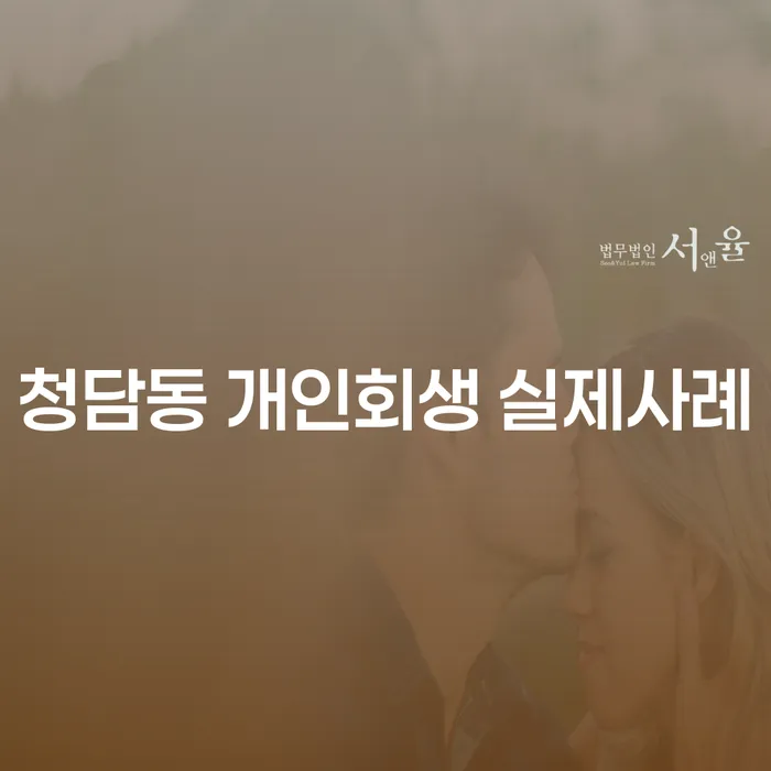 청담동 개인회생 실제사례