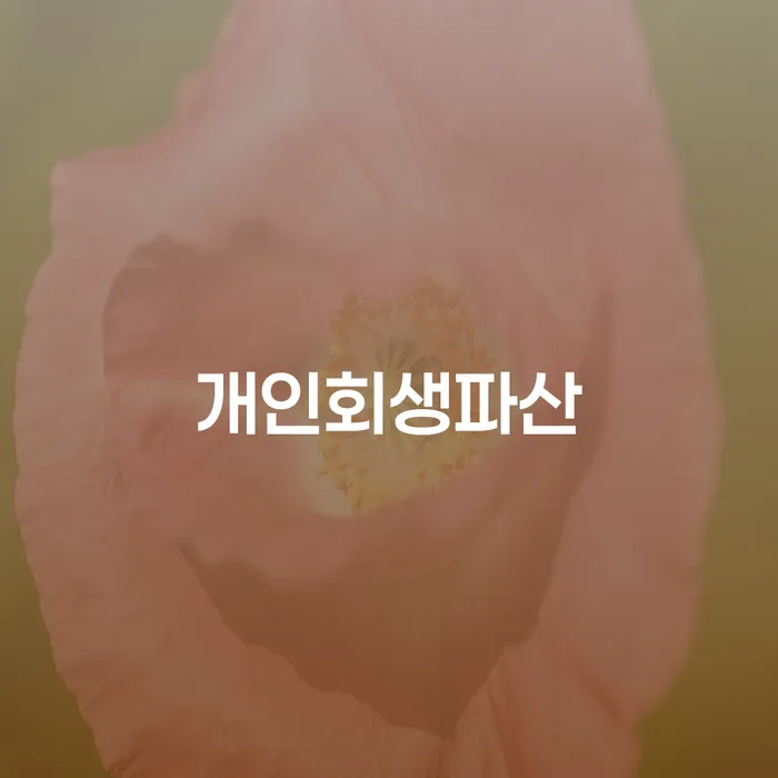 서천 개인회생파산, 어떻게 시작해야 할까요?
